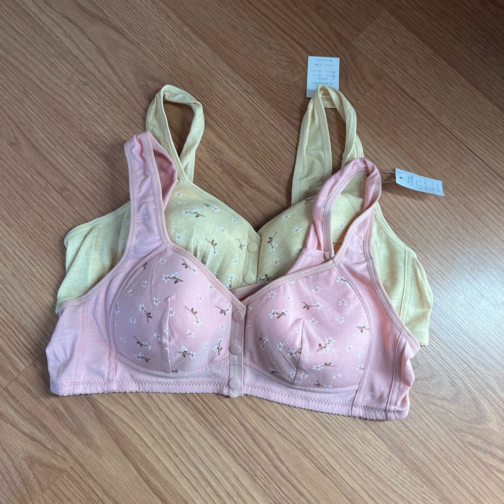 NWT Floral Print Pink and Yellow Women's Bras